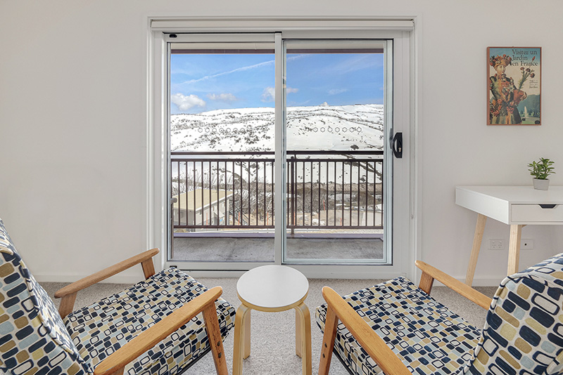 View of Mountains from guest room @ Guthega Inn